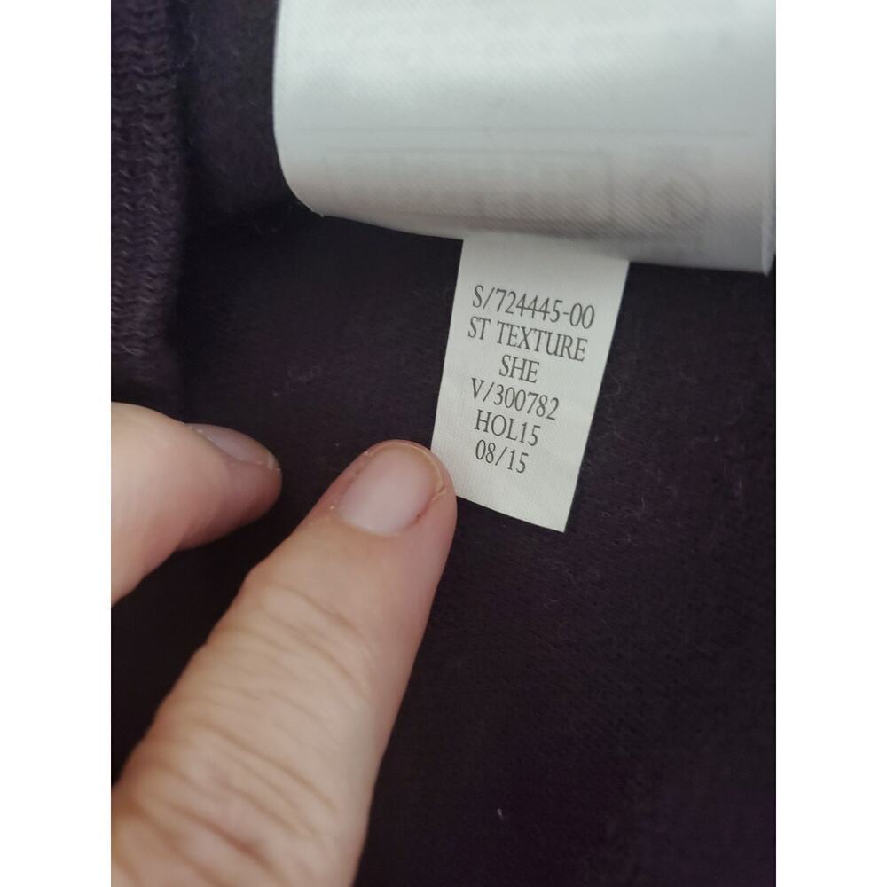 Banana Republic Women’s Half Zip Pullover Sweater L Purple Gray Textured Collar - Picture 7 of 11